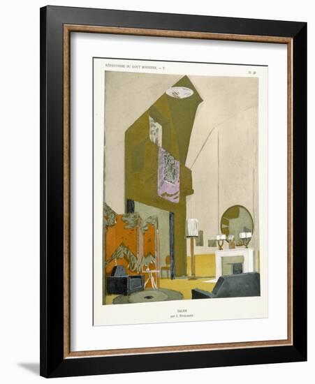 Salon, from 'Repertoire of Modern Taste', Published 1929 (Colour Litho)-Jacques-emile Ruhlmann-Framed Giclee Print