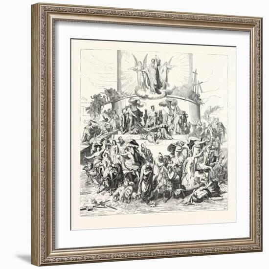 Salon of 1855. Prussian School. the Tower of Babel,-Wilhelm Von Kaulbach-Framed Giclee Print