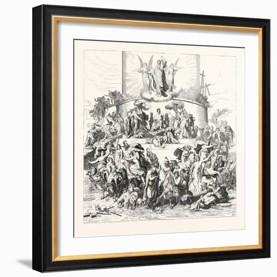 Salon of 1855. Prussian School. the Tower of Babel,-Wilhelm Von Kaulbach-Framed Giclee Print