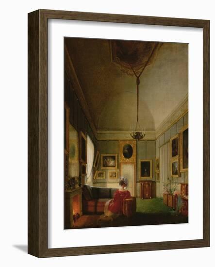 Salon of Hortense De Beauharnais (1783-1837) at Arenenberg (Oil on Canvas)-French School-Framed Giclee Print