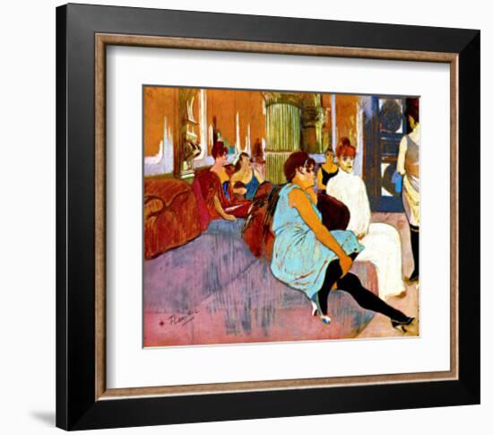 Salon Rue des Moulins-Henri de Toulouse-Lautrec-Framed Giclee Print