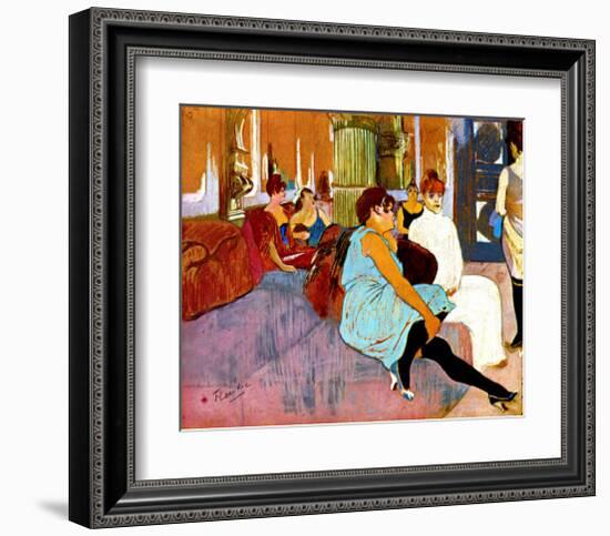 Salon Rue des Moulins-Henri de Toulouse-Lautrec-Framed Giclee Print