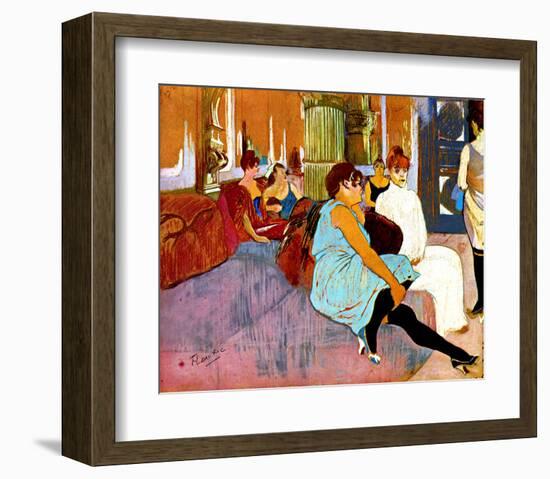 Salon Rue des Moulins-Henri de Toulouse-Lautrec-Framed Giclee Print