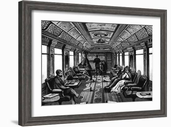 Saloon Car on the Orient Express, C1895-null-Framed Giclee Print