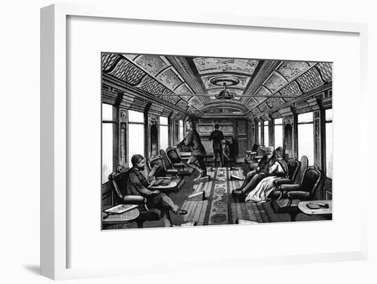 Saloon Car on the Orient Express, C1895-null-Framed Giclee Print