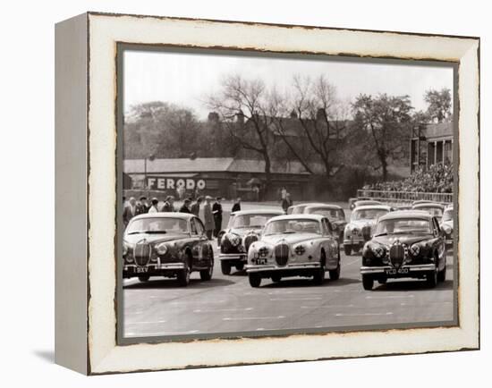 Saloon Car Race at the International '200' Meeting at Aintree, Jaguar S-Type Saloon Car, April 1961-null-Framed Premier Image Canvas