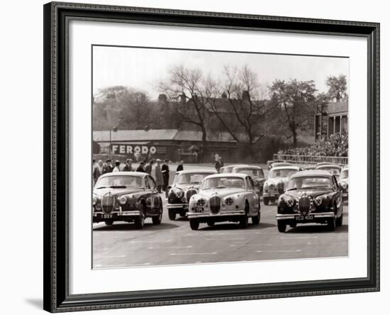 Saloon Car Race at the International '200' Meeting at Aintree, Jaguar S-Type Saloon Car, April 1961-null-Framed Photographic Print