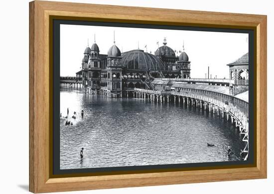 Salt Air Pavillon, Great Salt Lake, Utah-William Henry Jackson-Framed Stretched Canvas