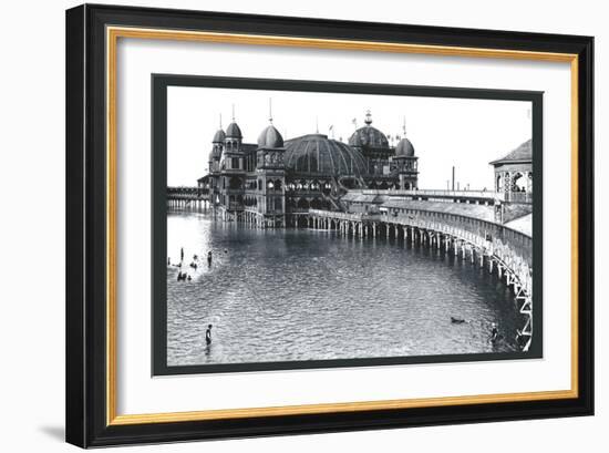 Salt Air Pavillon, Great Salt Lake, Utah-William Henry Jackson-Framed Art Print