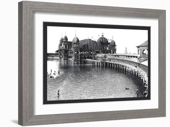 Salt Air Pavillon, Great Salt Lake, Utah-William Henry Jackson-Framed Art Print