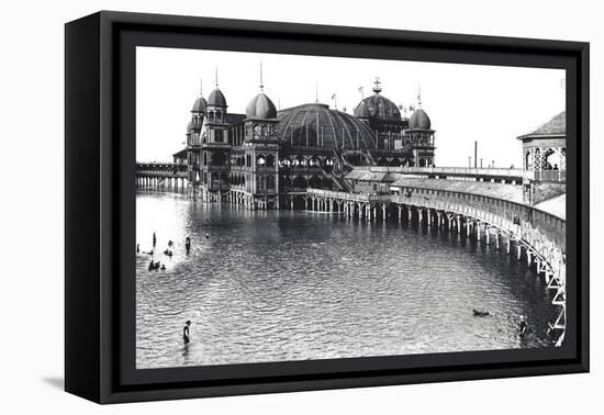 Salt Air Pavillon, Great Salt Lake, Utah-William Henry Jackson-Framed Stretched Canvas