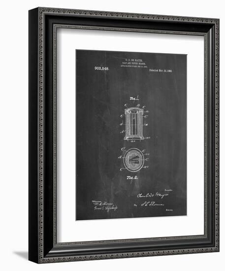 Salt And Pepper Shaker Patent-null-Framed Art Print