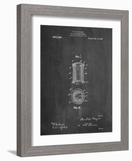 Salt And Pepper Shaker Patent-null-Framed Art Print