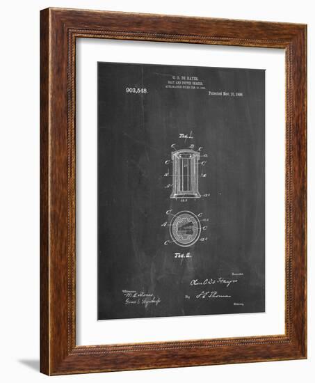 Salt And Pepper Shaker Patent-null-Framed Art Print