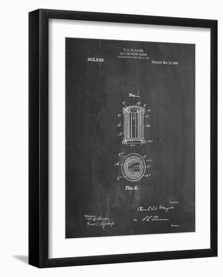 Salt And Pepper Shaker Patent-null-Framed Art Print