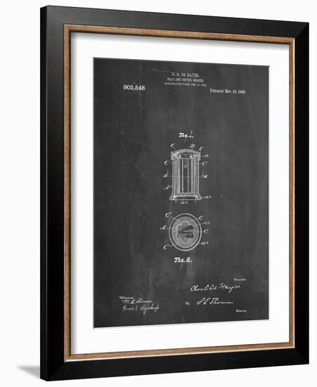 Salt And Pepper Shaker Patent-null-Framed Art Print