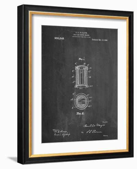 Salt And Pepper Shaker Patent-null-Framed Art Print