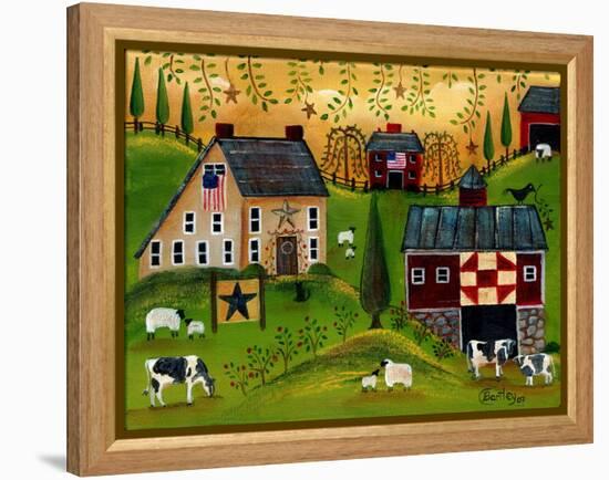 Salt Box Dairy Farm Cheryl Bartley-Cheryl Bartley-Framed Premier Image Canvas