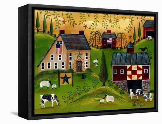 Salt Box Dairy Farm Cheryl Bartley-Cheryl Bartley-Framed Premier Image Canvas