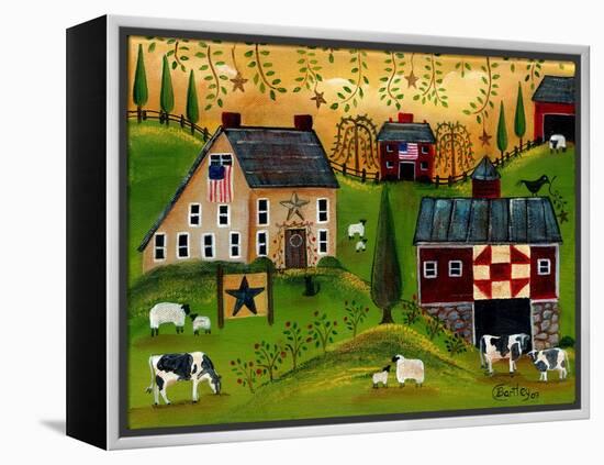 Salt Box Dairy Farm Cheryl Bartley-Cheryl Bartley-Framed Premier Image Canvas