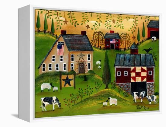 Salt Box Dairy Farm Cheryl Bartley-Cheryl Bartley-Framed Premier Image Canvas