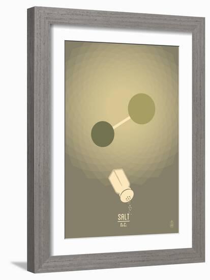 Salt - Chemical Elements-Lantern Press-Framed Premium Giclee Print