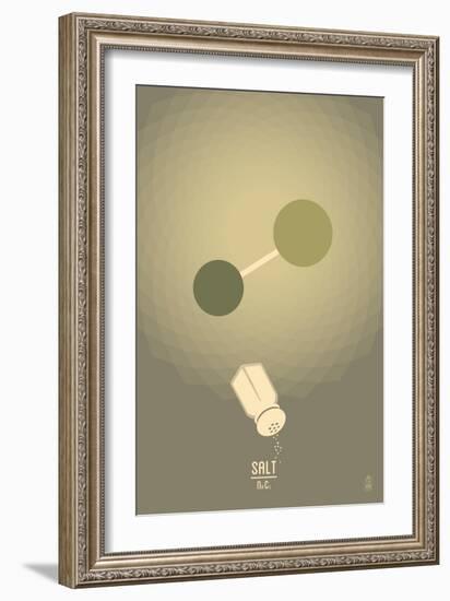 Salt - Chemical Elements-Lantern Press-Framed Art Print