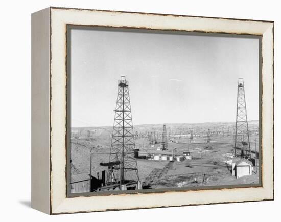 Salt Creek Field, North of Casper and Close to Historic Teapot Dome Naval Oil Reserve-Peter Stackpole-Framed Premier Image Canvas