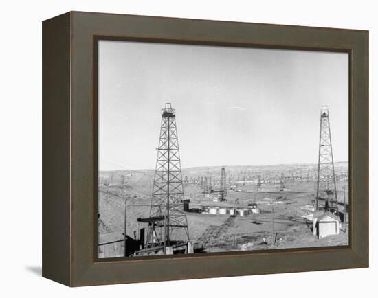 Salt Creek Field, North of Casper and Close to Historic Teapot Dome Naval Oil Reserve-Peter Stackpole-Framed Premier Image Canvas