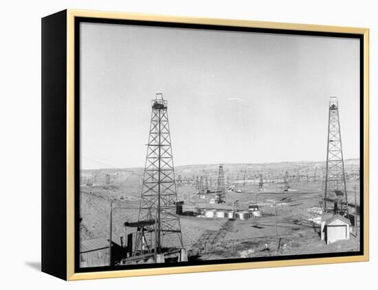 Salt Creek Field, North of Casper and Close to Historic Teapot Dome Naval Oil Reserve-Peter Stackpole-Framed Premier Image Canvas