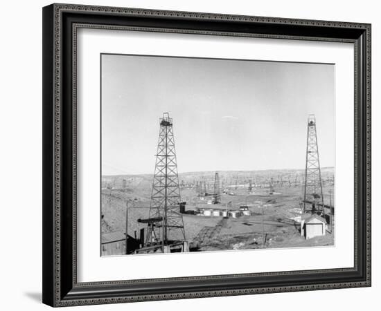Salt Creek Field, North of Casper and Close to Historic Teapot Dome Naval Oil Reserve-Peter Stackpole-Framed Premium Photographic Print