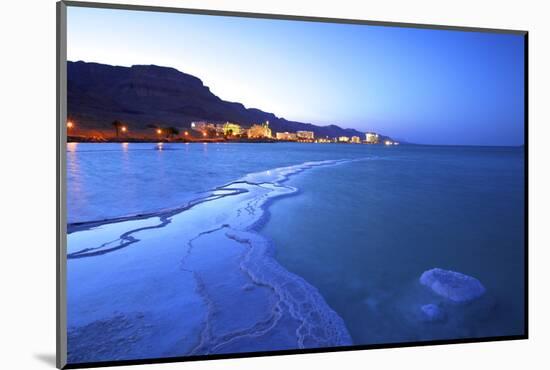 Salt Deposit in Foreground Looking Towards Ein Bokek, Ein Bokek, Dead Sea, Israel, Middle East-Neil Farrin-Mounted Photographic Print