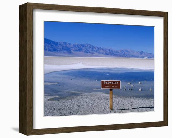 Salt Flats Badwater Death Valley, California, Nevada, USA-Nigel Francis-Framed Photographic Print