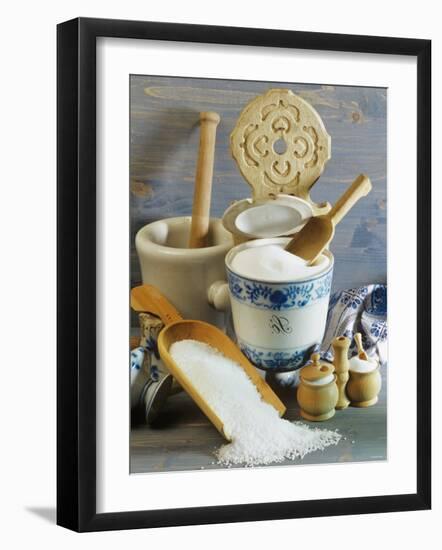 Salt in Various Containers-null-Framed Photographic Print