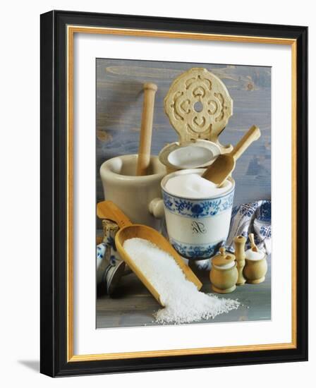 Salt in Various Containers-null-Framed Photographic Print