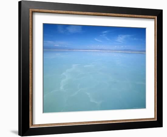 Salt-Laden Water of Lagunada Salada in the Salar de Atacama, Salt Flat, Atacama Desert, Chile-Lin Alder-Framed Photographic Print