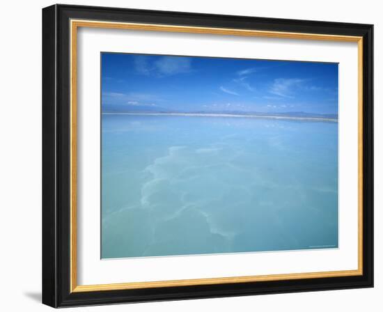 Salt-Laden Water of Lagunada Salada in the Salar de Atacama, Salt Flat, Atacama Desert, Chile-Lin Alder-Framed Photographic Print