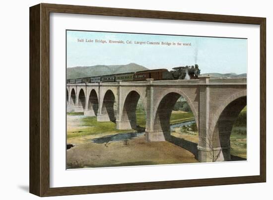 Salt Lake Bridge, Riverside, California-null-Framed Art Print