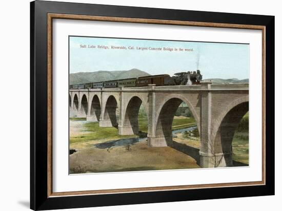 Salt Lake Bridge, Riverside, California-null-Framed Art Print