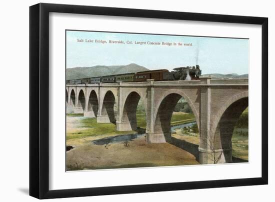 Salt Lake Bridge, Riverside, California-null-Framed Art Print