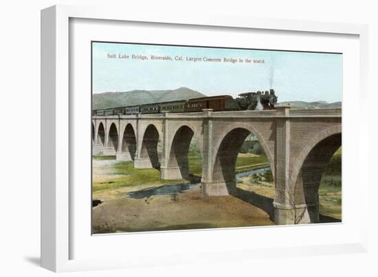 Salt Lake Bridge, Riverside, California-null-Framed Art Print