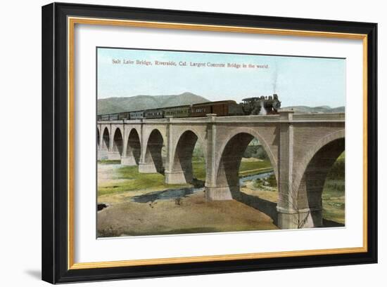 Salt Lake Bridge, Riverside, California-null-Framed Art Print