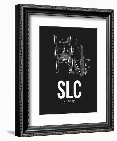 Salt Lake City Airport Black-NaxArt-Framed Art Print