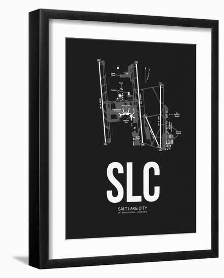 Salt Lake City Airport Black-NaxArt-Framed Art Print