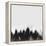 Salt Lake City Skyline - Black-NaxArt-Framed Stretched Canvas