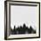 Salt Lake City Skyline - Black-NaxArt-Framed Art Print