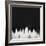 Salt Lake City Skyline - White-NaxArt-Framed Art Print