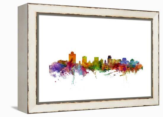 Salt Lake City Skyline-Michael Tompsett-Framed Stretched Canvas