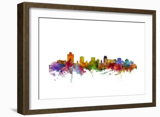 Salt Lake City Skyline-Michael Tompsett-Framed Art Print