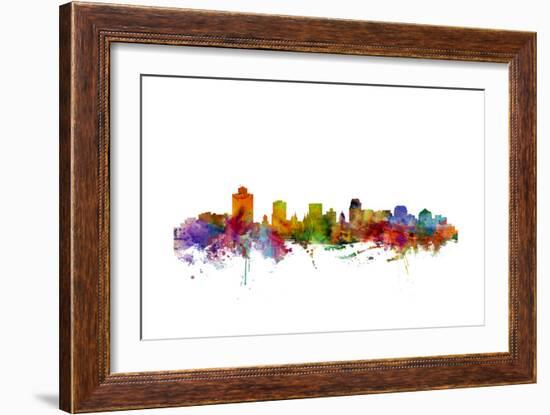 Salt Lake City Skyline-Michael Tompsett-Framed Art Print